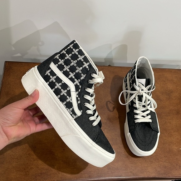 Vans Sk8-Hi Tapered Stackform 'Denim Mix' Size Women’s 9.5 Men’s 8 Embroidered - Picture 6 of 16